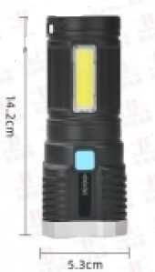 Яркий 4-ядерный светодиодный фонарь  X-509-4LED+COB