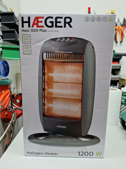 Aquecedor a halogéneo HAEGER HALO 1200 PLUS – 1200W
