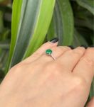 Каблучка з смарагдом 0.80ct золото 585 діаманти