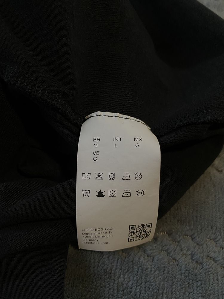 Meska koszulka serek hugo boss czarna L