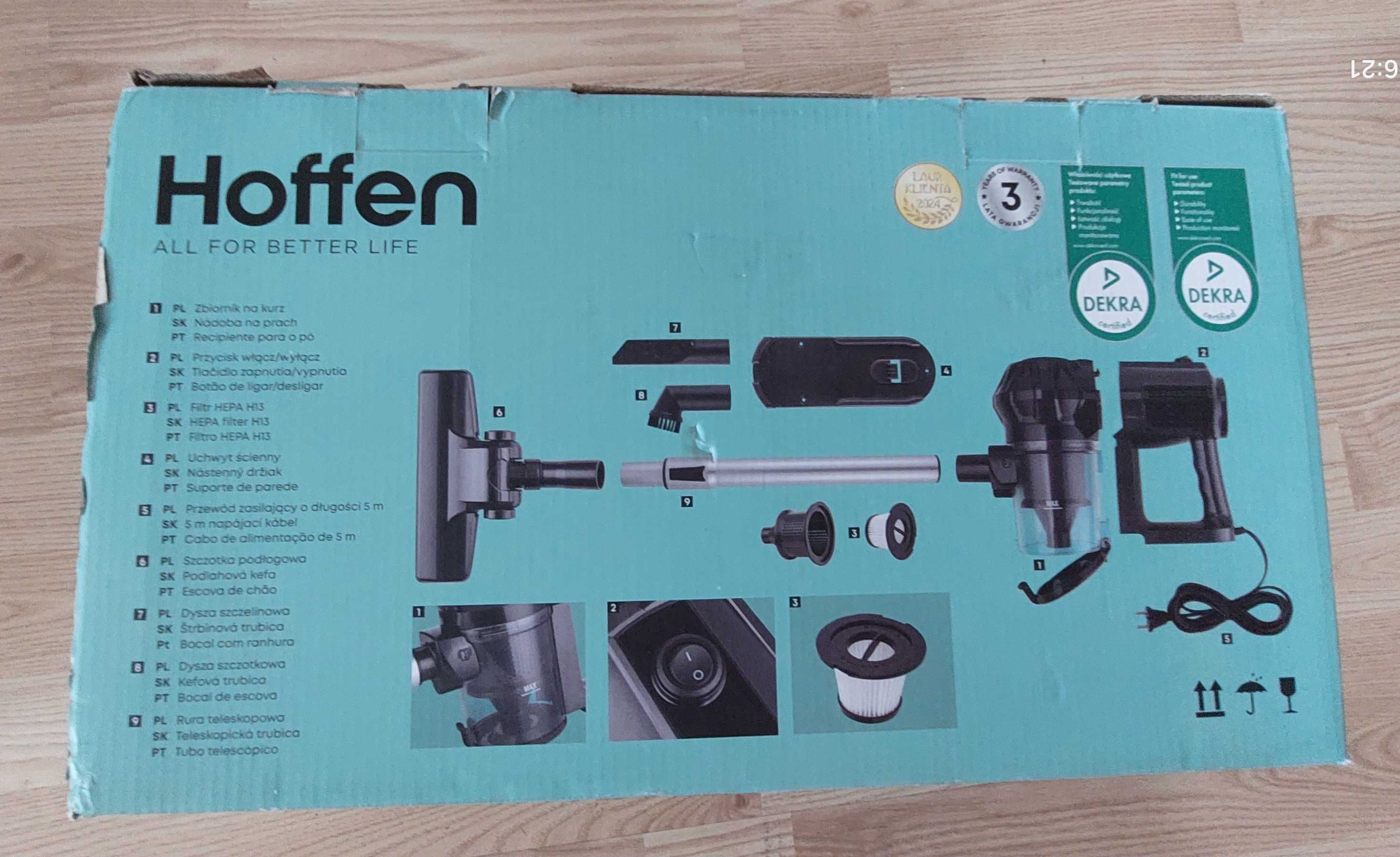 Odkurzacz 2 w 1 marki Hoffen - 600 W - wzór 02