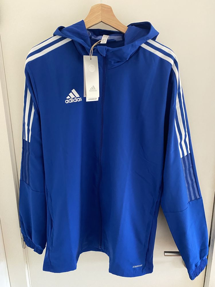 Casaco impermeável Adidas Tiro 21 Azul (M) NOVO