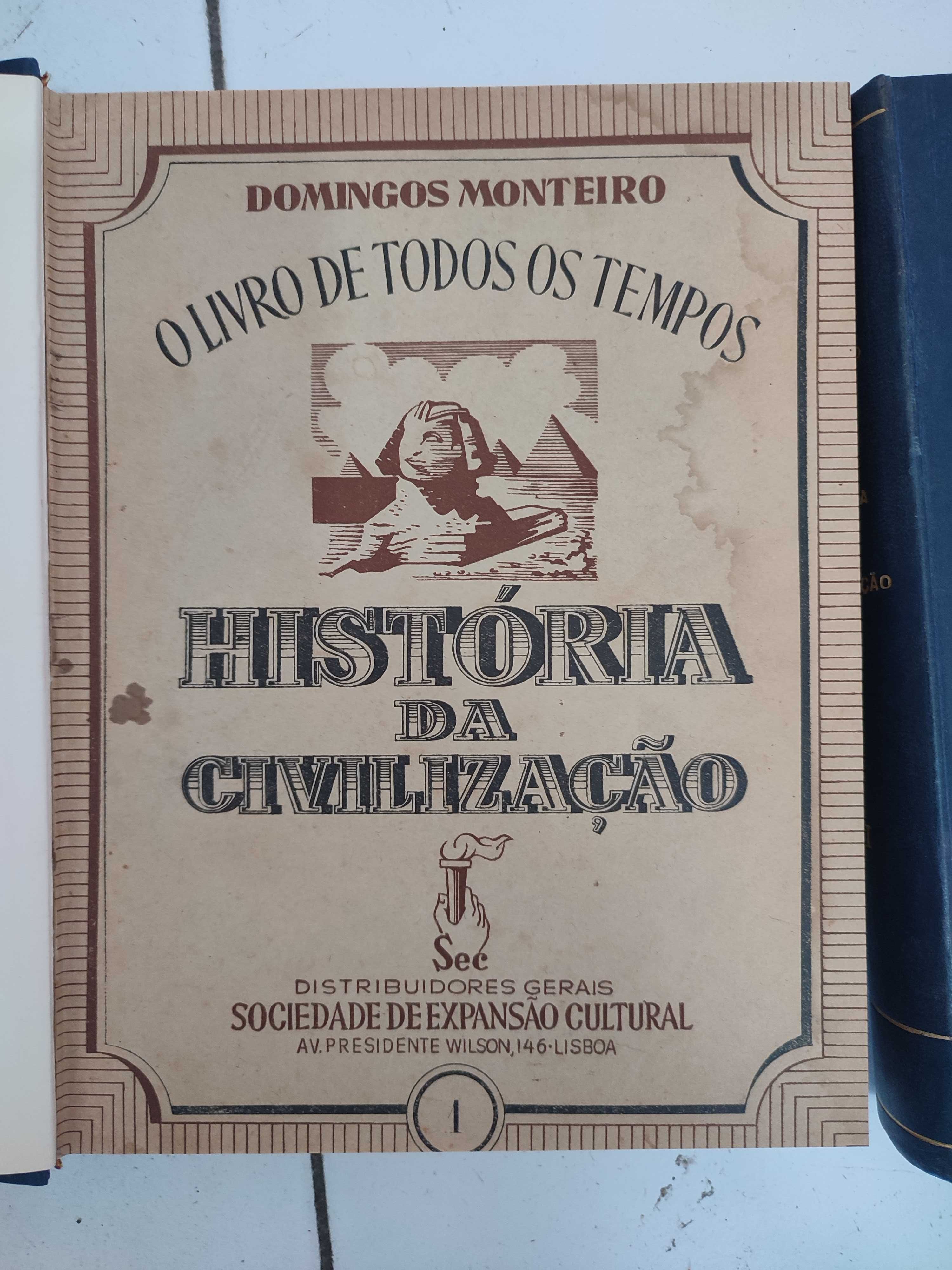 História da Civilização - Domingos Monteiro - 3 Volumes