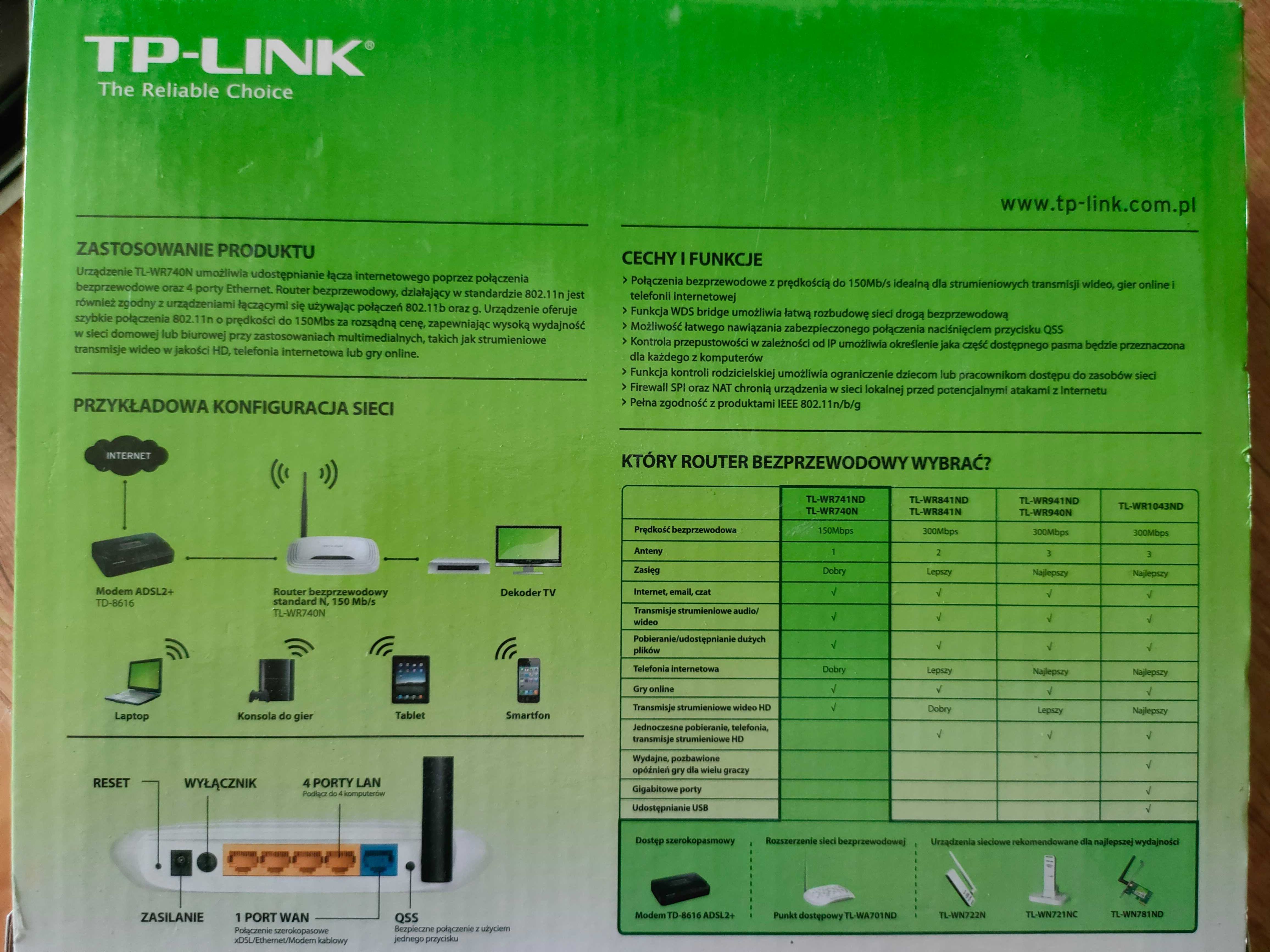 TP-LINK router bezprzewodowy wi-fi