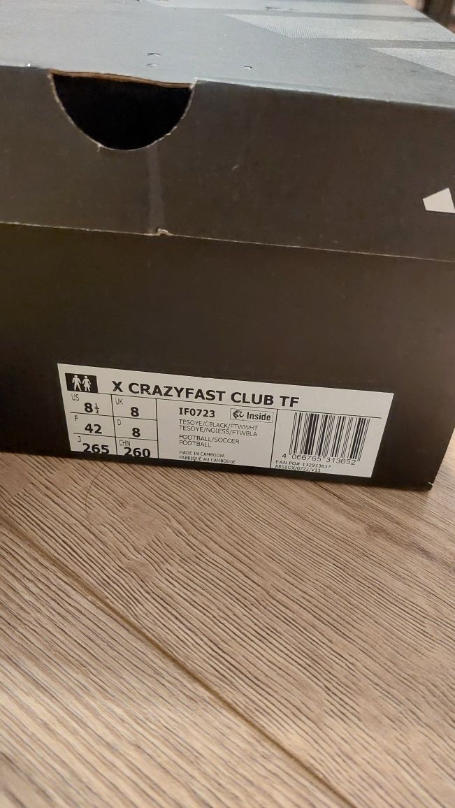 Buty turfy adidas x crazyfast club tf rozmiar 42