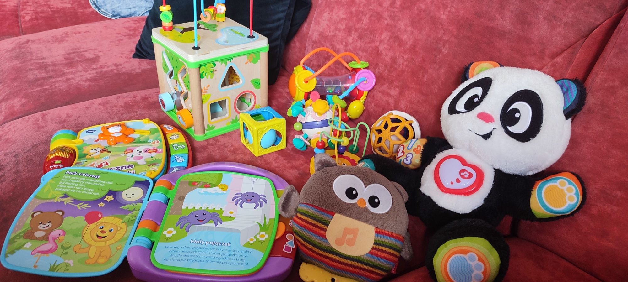 Zestaw zabawek, skoczek, kostka, interaktywne, Fisher Price, Vtech