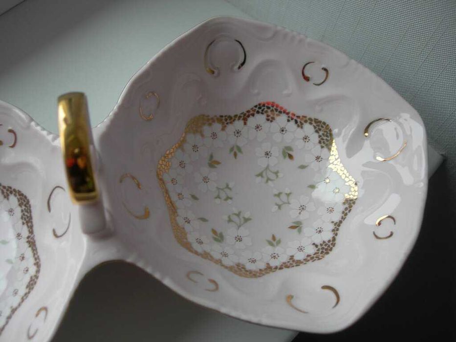 Менажниця, блюдо, рожевий фарфор, Чехія, нова!