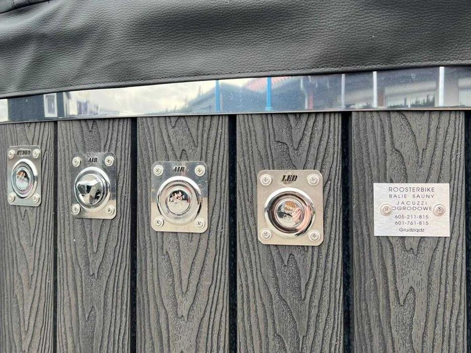 Balia bania ogrodowa jacuzzi gorąca beczka spa hydro aero led piec wew