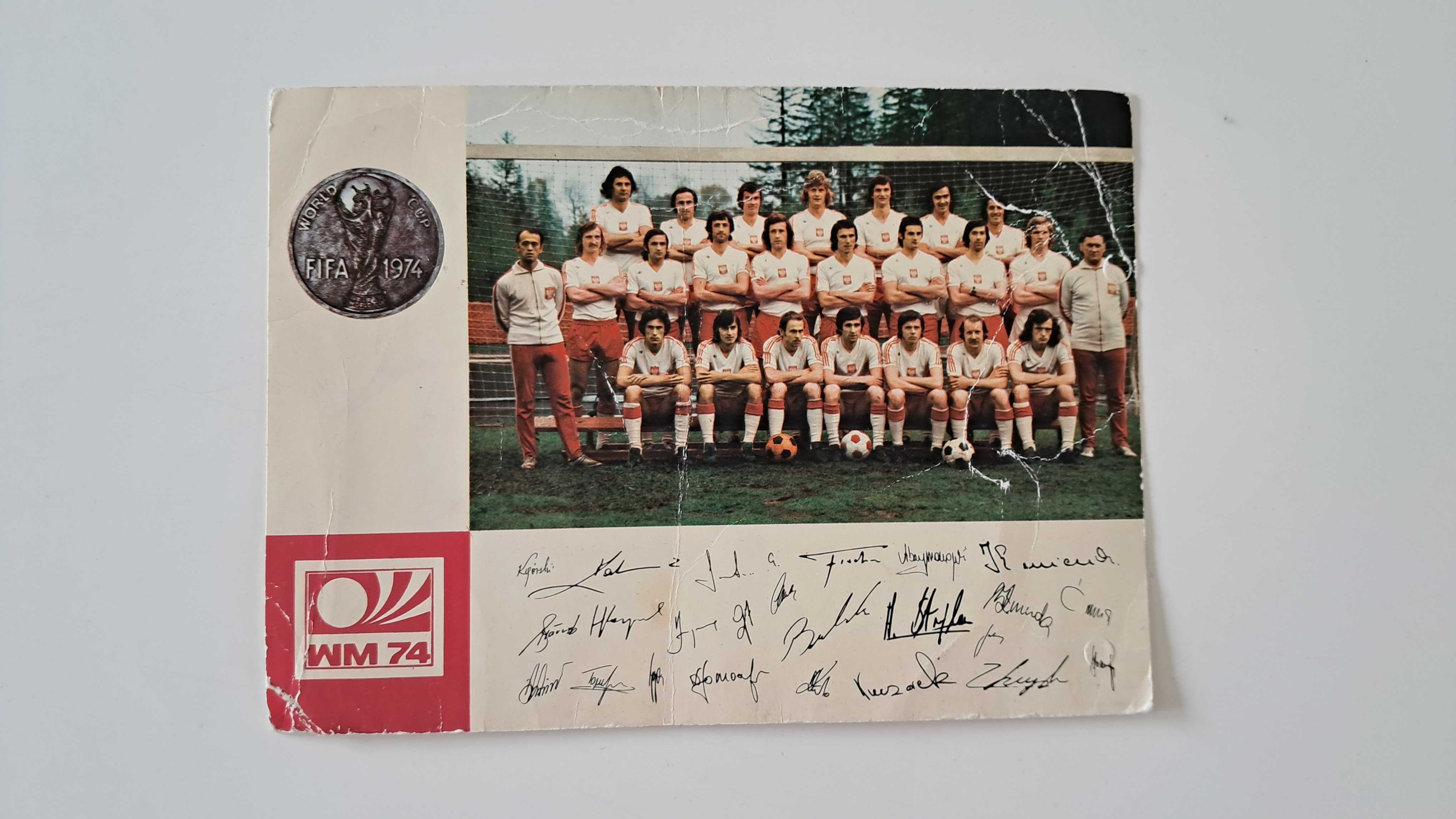Pocztówka Reprezentacja piłkarska Polski Mistrzostwa Świata 1974