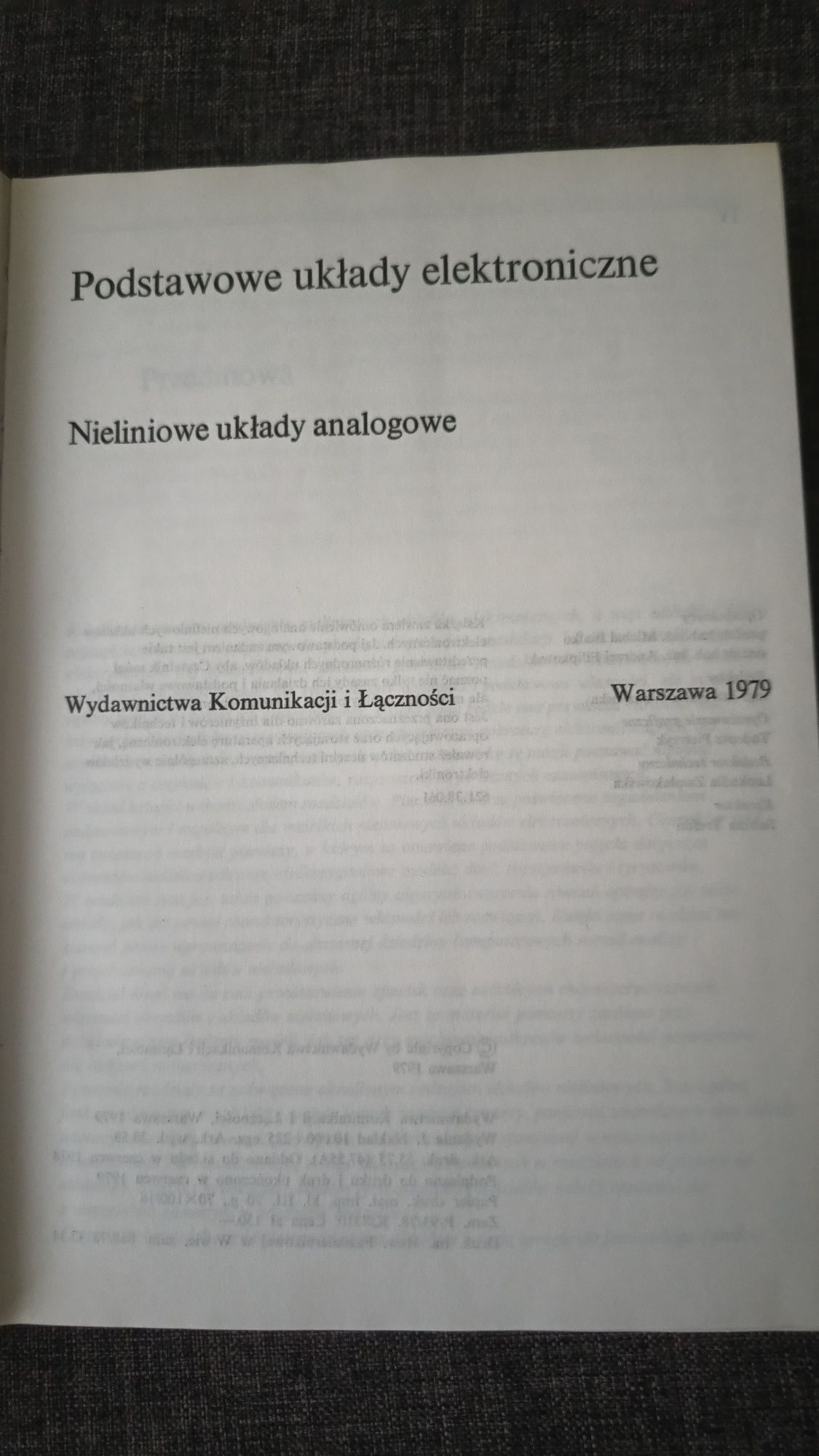 Podstawowe układy elektroniczne "Nieliniowe układy analogowe"