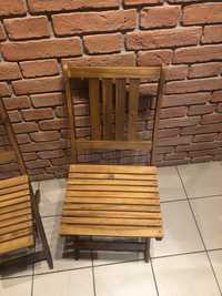 Krzesło drewniane akacja, biurowo tarasowe nowe