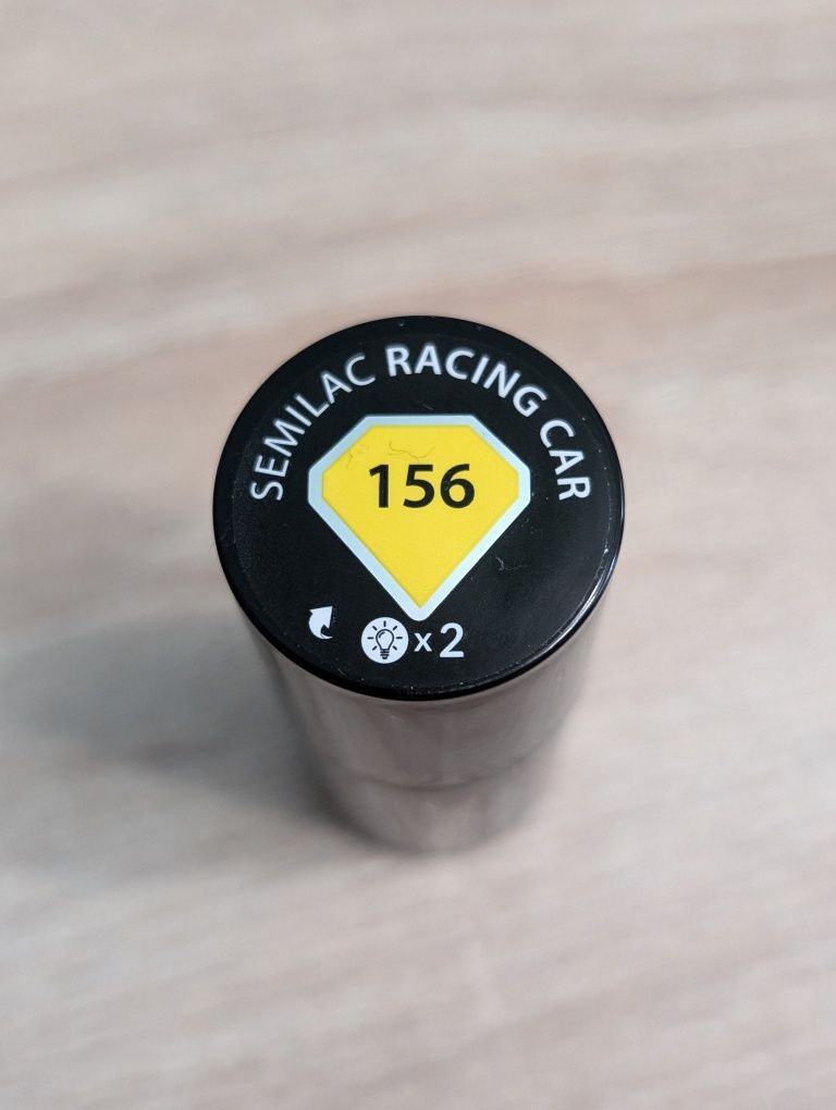 Nowy lakier hybrydowy semilac racing car 156 manicure pielęgnacja pedi