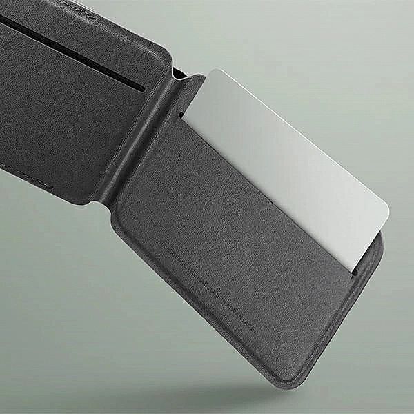 Portfel Uniq Lyden Ds magnetyczny Rfid ze stojakiem na telefon - szaro