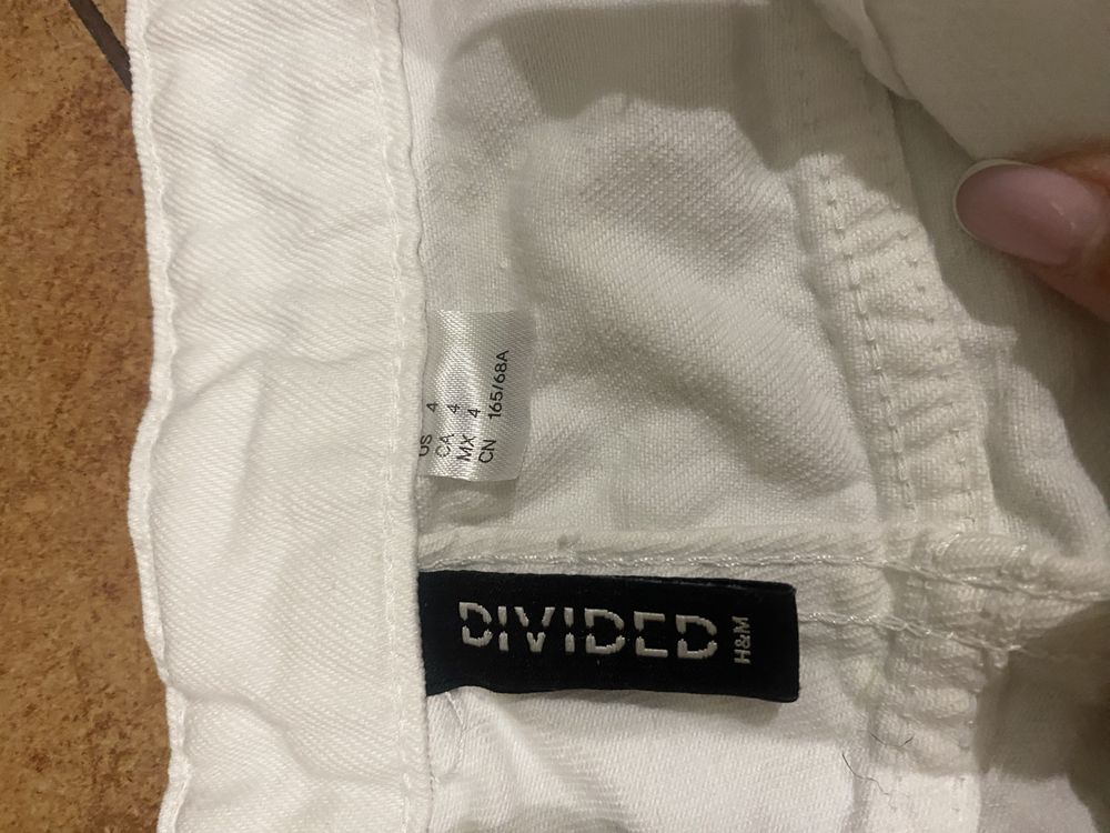 Шорти h&m білі джинсові