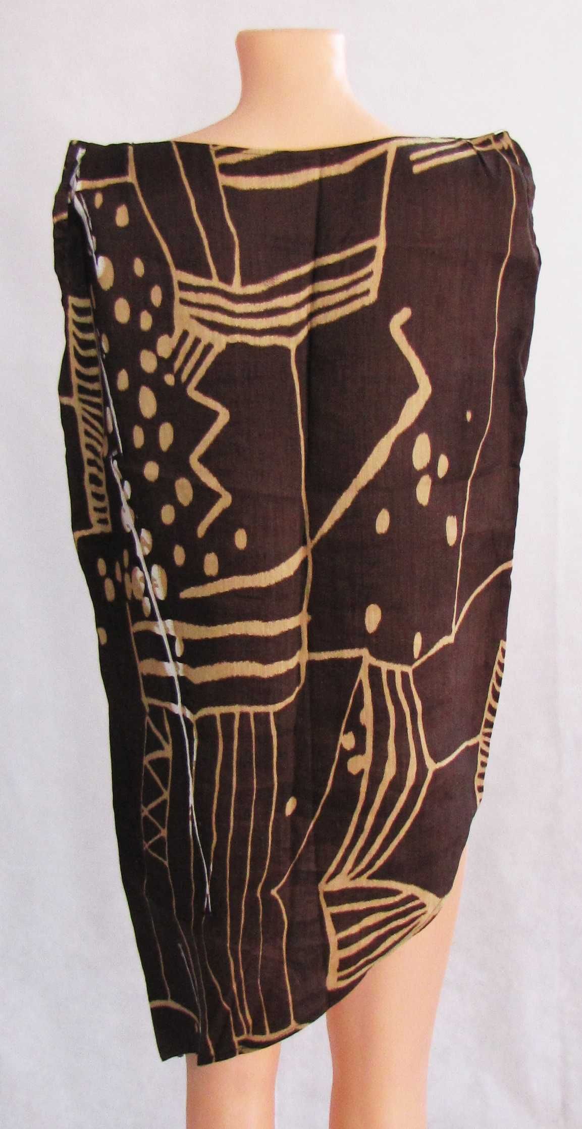 Asymetryczna tunika len oversize L