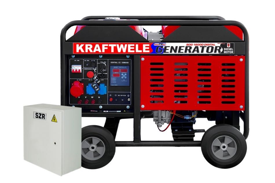 Agregat Generator Prądotwórczy 14.5KW  DIESEL na przyczepie