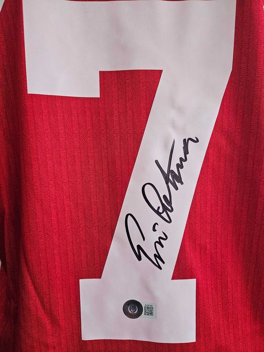 ! AUTOGRAF Eric CANTONA koszulka z autografem Certyf MANCHESTER UNITED