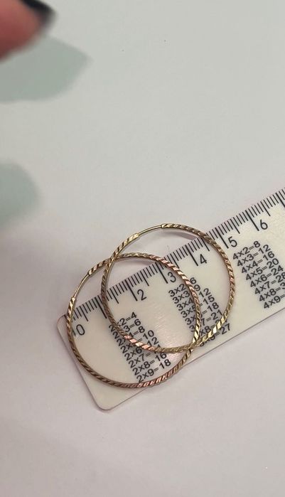 Сережки Конго червоне золото