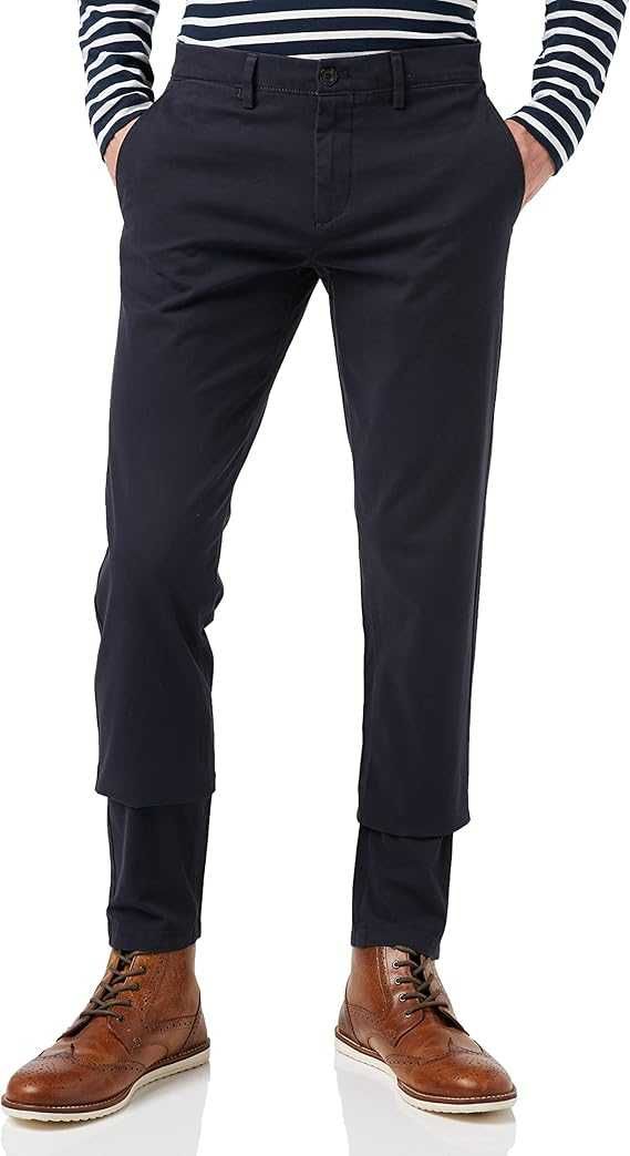 Męskie Spodnie DOCKERS Smart 360 Flex Chino Zwężane Granatowy 36W 32L