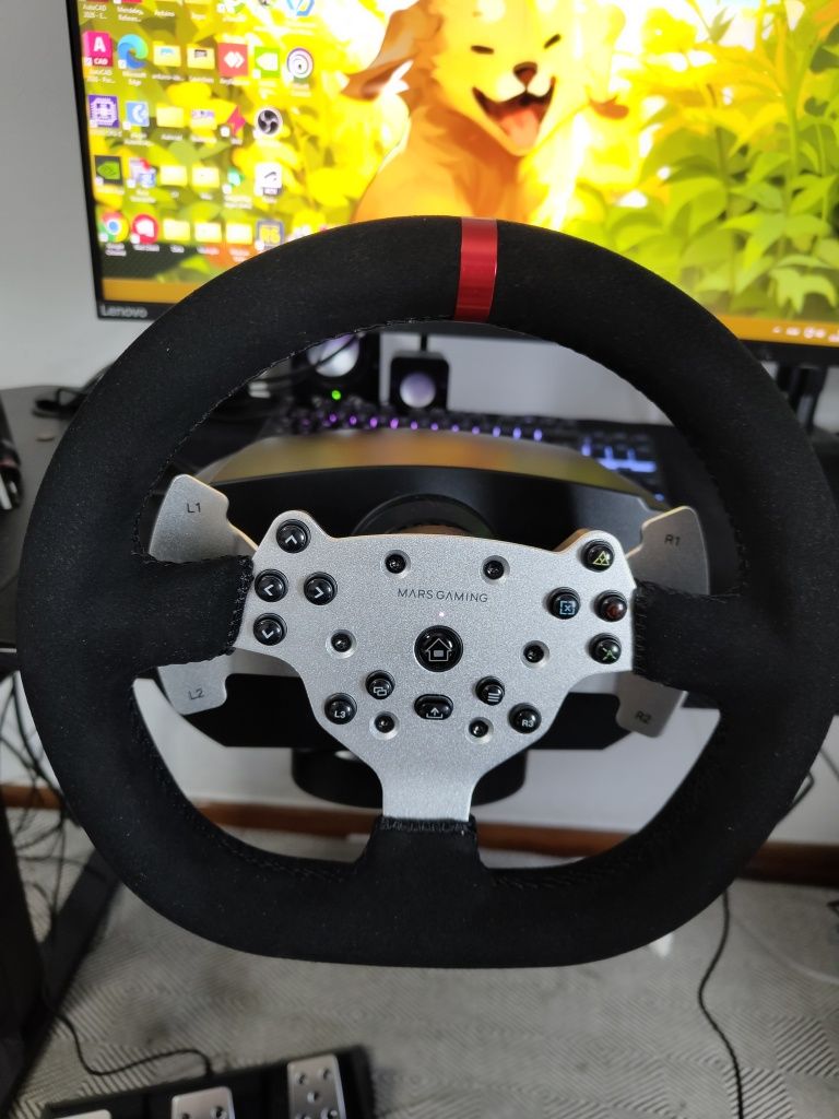 Conjunto Volante + pedais + mudanças MARS  GAMING MWH-RSX - garantia 3