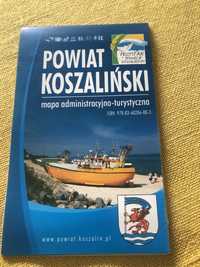 Mapa powiat koszaliński 1:85 000 administracyjno-turystyczna