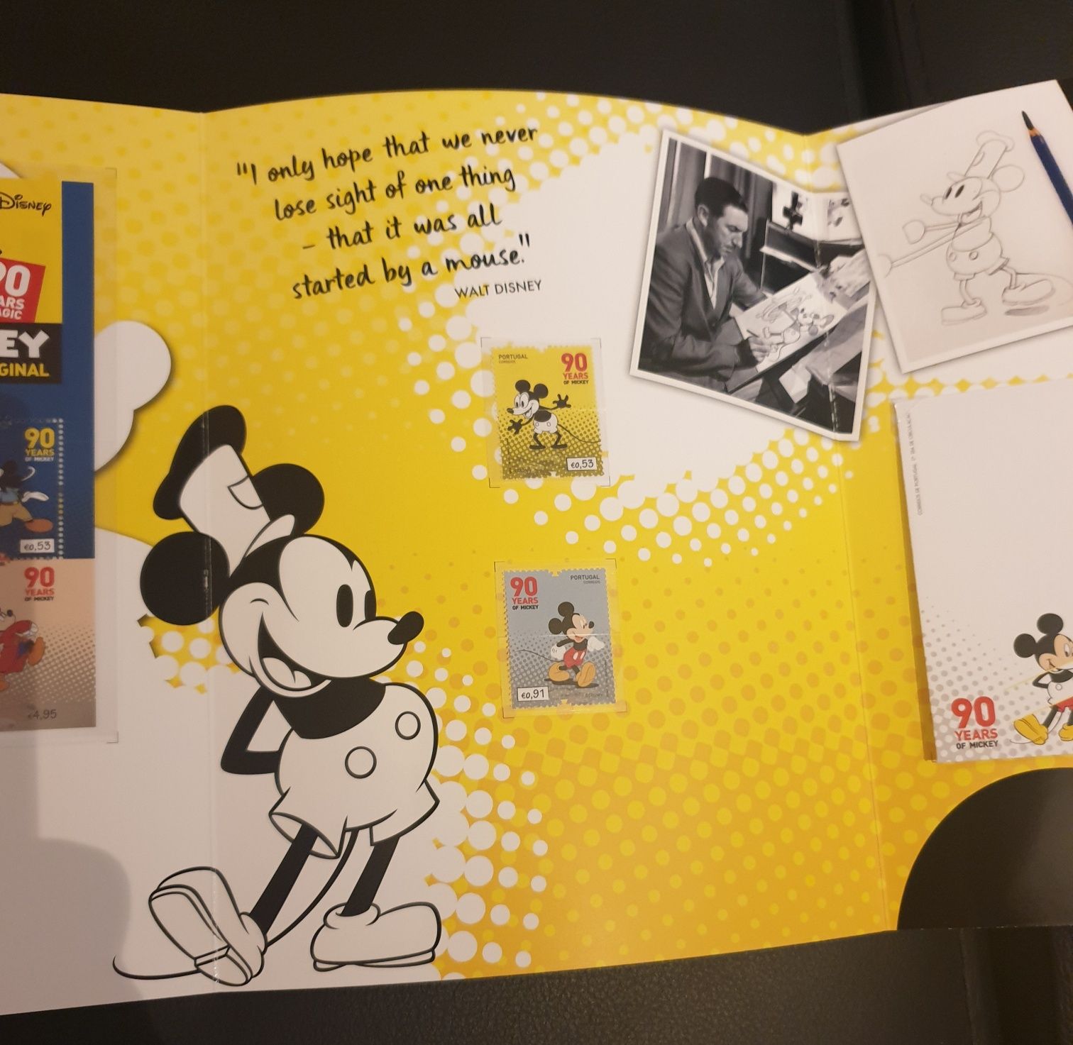 Selos Mickey edição limitada 90 anos