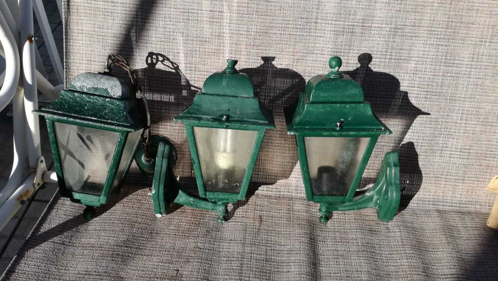 3 Candeeiros de iluminação verdes