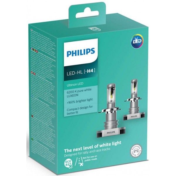 Kits Philips Ultinon LED H4 e H7 LED 6200K - Portes Grátis