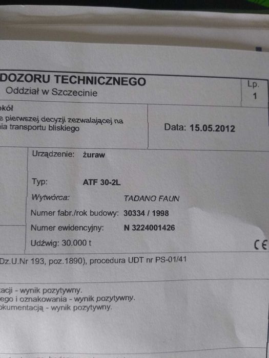 Żuraw samojezdny Faun ATF 30-2L 30T