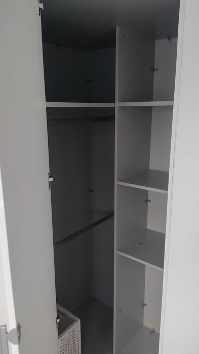 Szafa narożna duża biały połysk