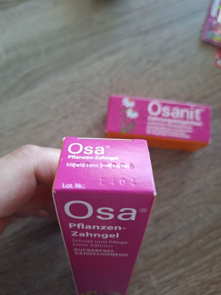 Żel Osa Osanit granulki Niemieckie zestaw na bolesne ząbkowanie