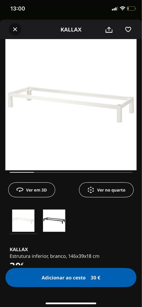 Estante em branco com elevacao | Kallax Ikea