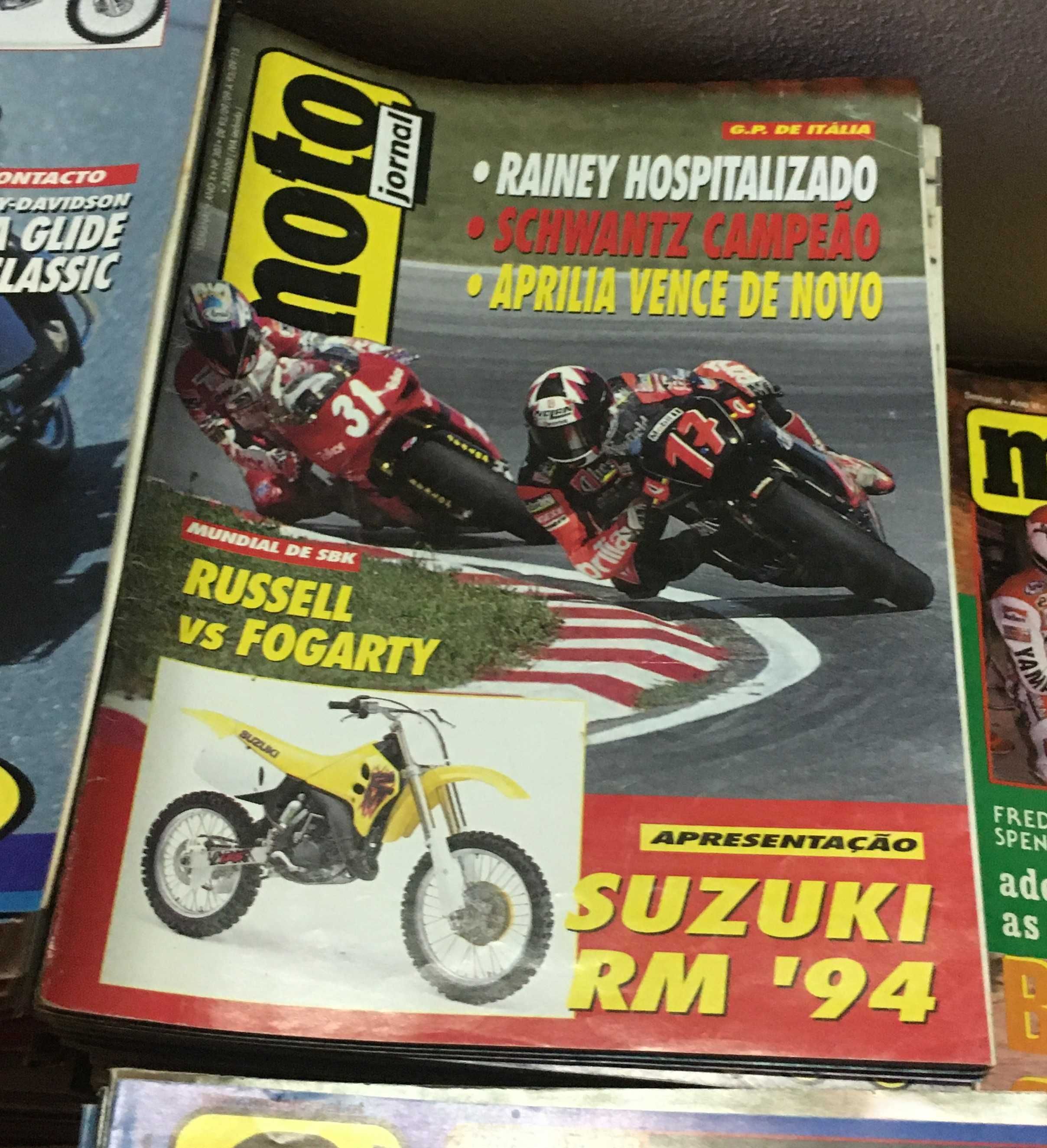 Lote de 334 revistas MotoJornal da década de 1990