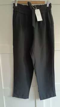ZARA Eleganckie spodnie 34 XS NOWE czarne wysoki stan wiskoza