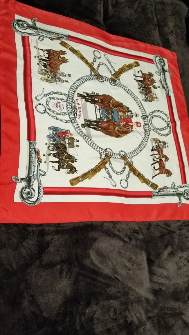 Коллекционный винтажный шелковый платок hermès