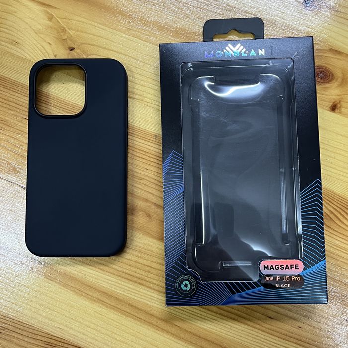 Чохол Monblan Magnetic Silicone MagSafe Series для iPhone 15 Pro Black