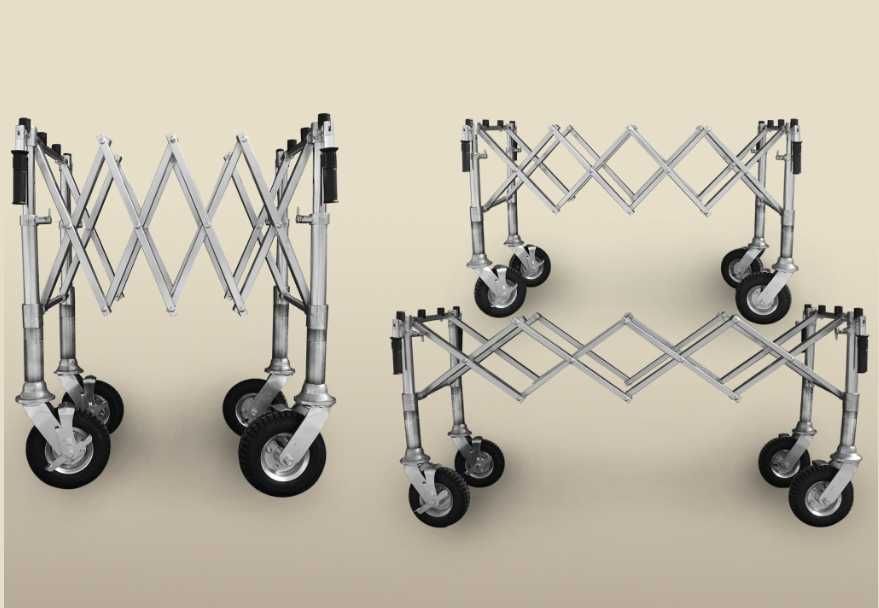 WÓZEK NOŻYCOWY funeralny pod trumnę do transportu podwyższany