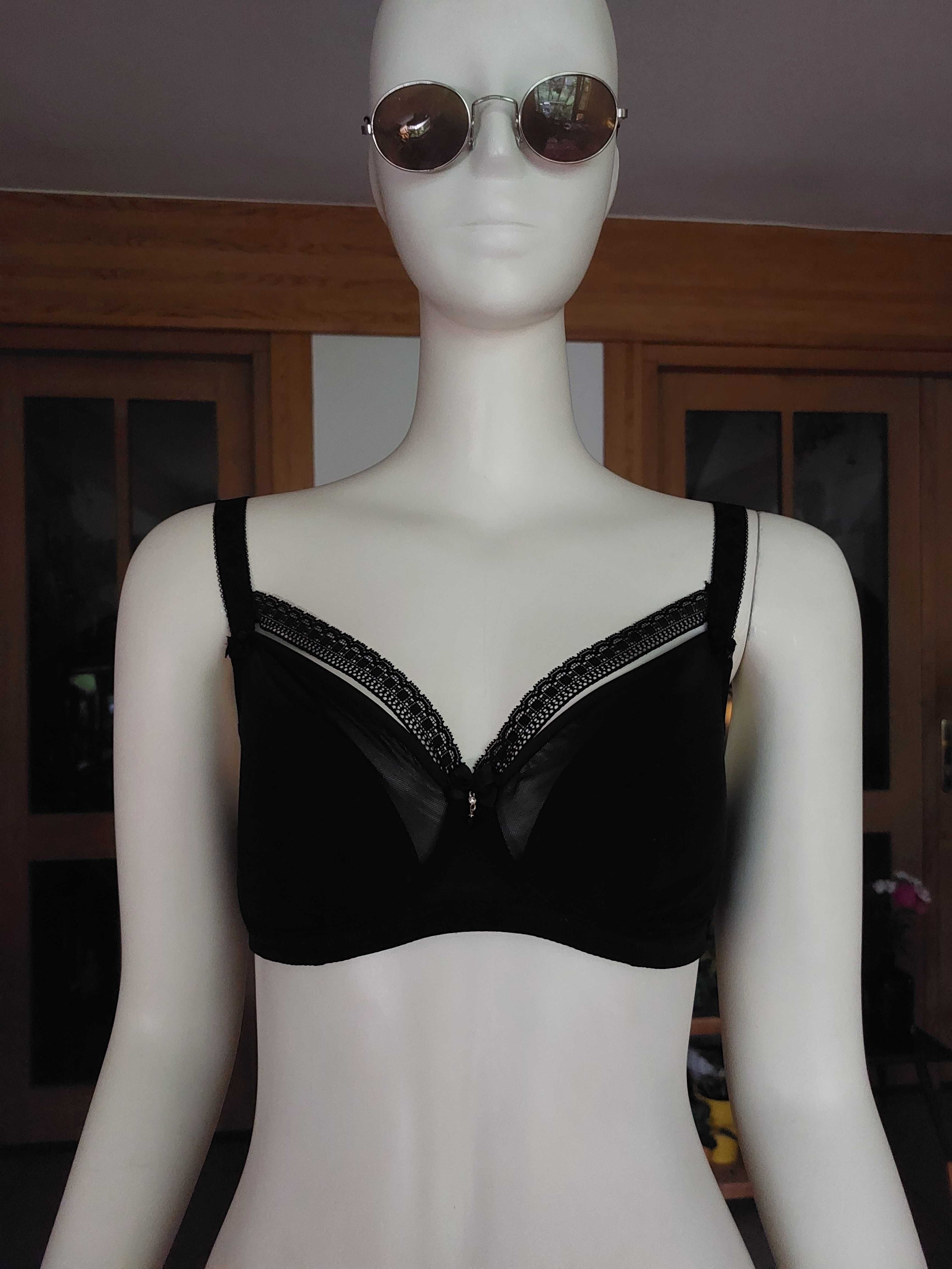 czarny biustonosz Charade Change Lingerie Ibi full support mesh shaper