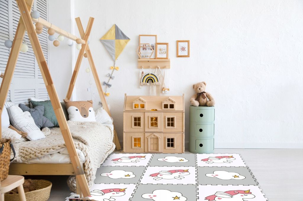 Mata piankowa puzzle edukacyjna jednorożec duża
