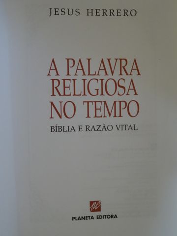 A Palavra Religiosa no Tempo de Jesus Herrero
