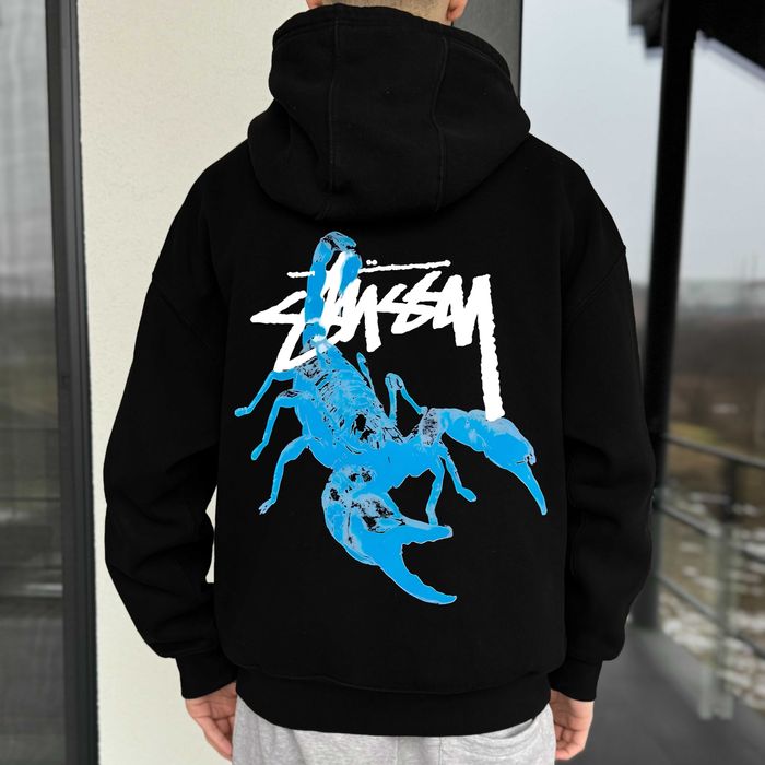 Кофта Stussy — Биг Лого Принт — Fuzzy Ice — XS S M L XL — Худи Стусси