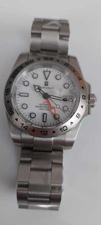 Nowy zegarek automatyczny Corgeut GMT (NH34A, nurek, diver)