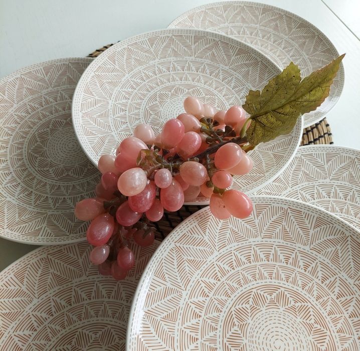 Villeroy & Boch talerze płaskie 25cm, kolekcja etniczna Algo Maroon