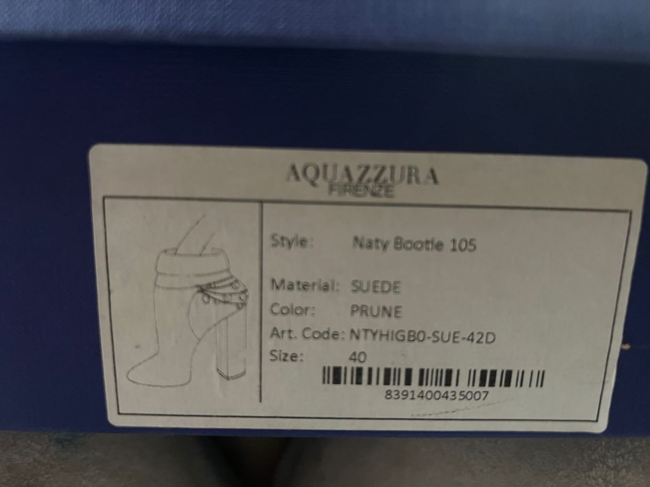 AQUAZZURA жіночі замшеві чобітки
