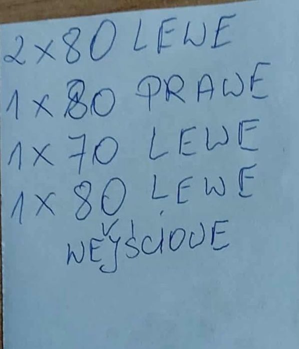 Drzwi drewniane wiele sztuk