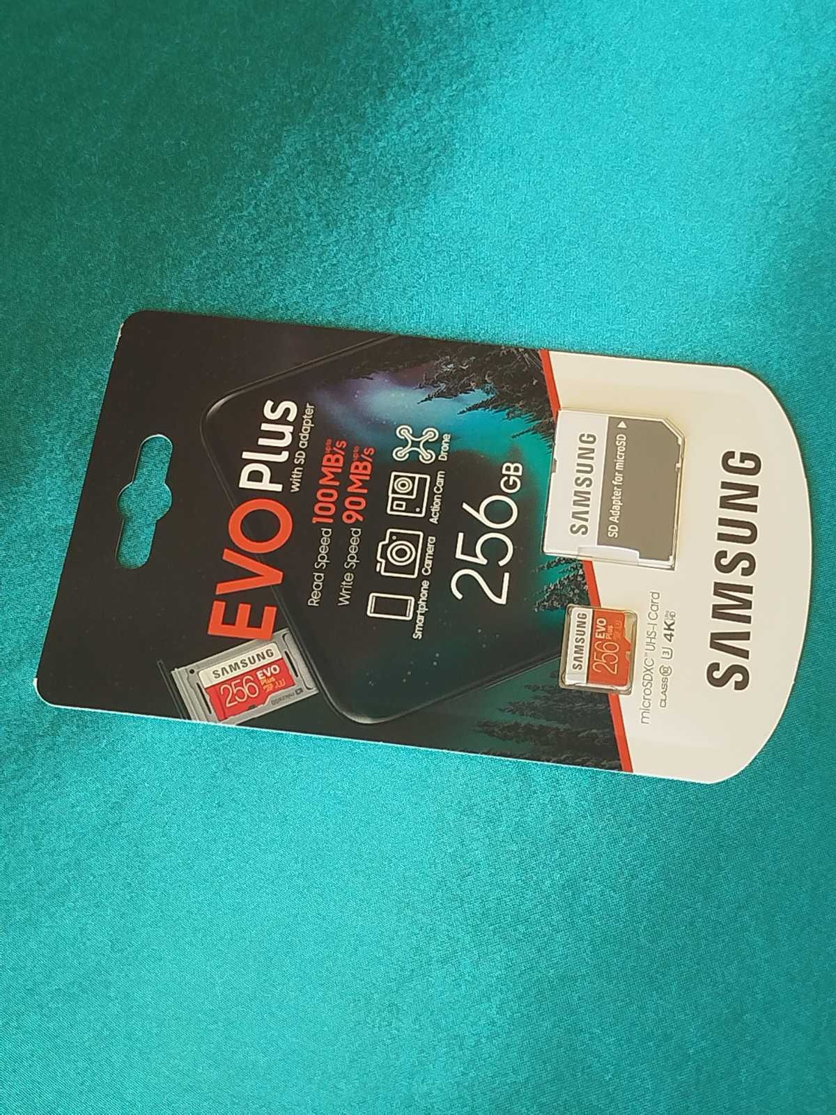 Карта памяти Samsung EVO Plus microSDXC 256GB UHS-l Card with adapter