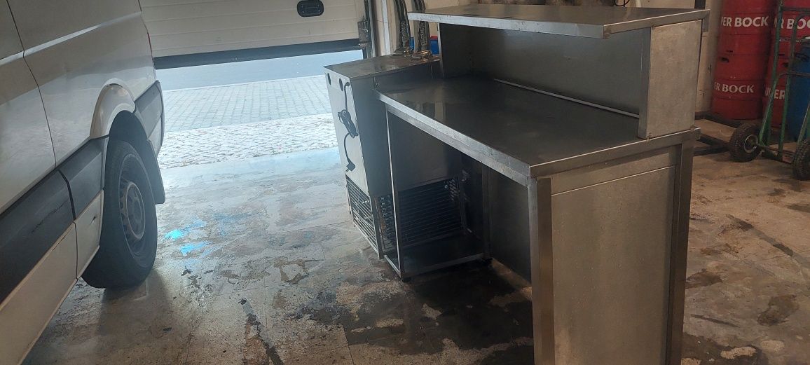 Movel inox com maquina de imprial