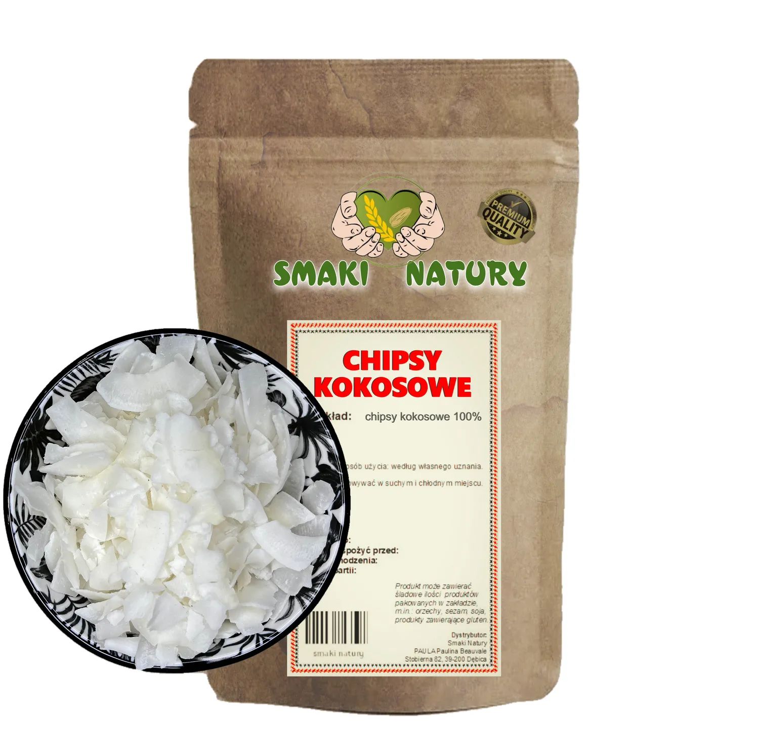 CHIPSY Kokosowe 50g PREMIUM zdrowe SmakiNatury