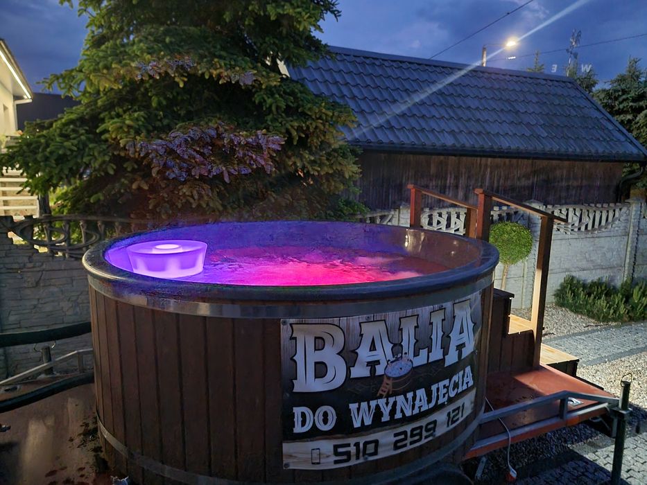 Największa MOBILNA Balia Bania z Jacuzi SPA do WYNAJĘCIA 8-10 osób