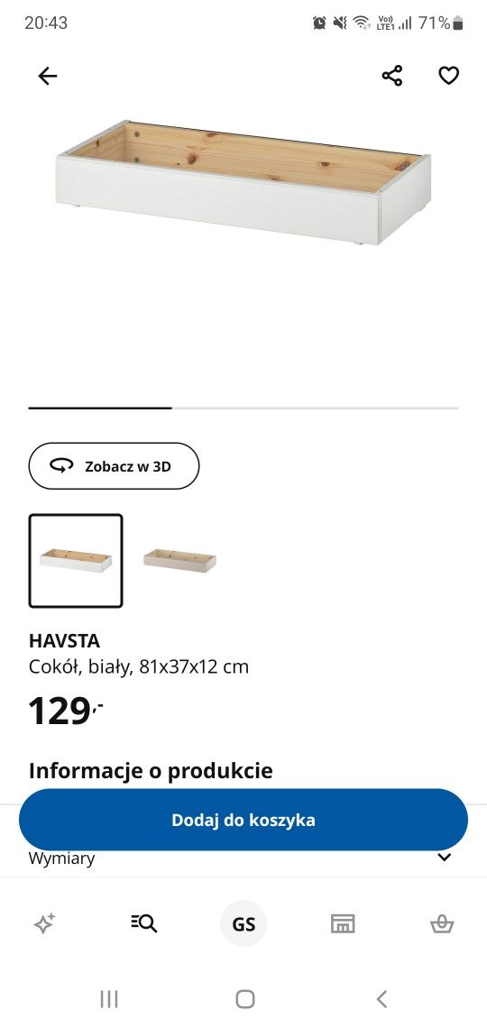 Cokół IKEA Havsta